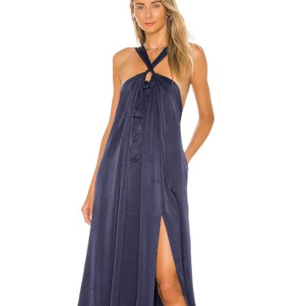 LPA Agata midi Dress in Navy small - Picture 2 of 12